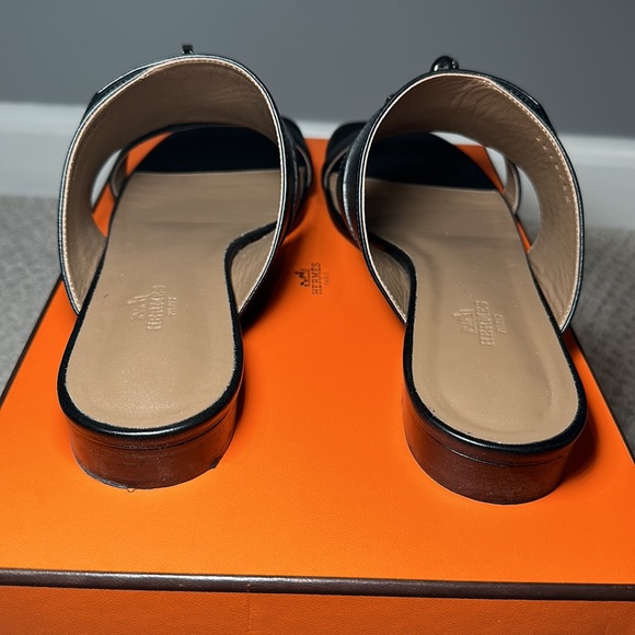 Hermes Avenue Sandal BLACK size 39 - Picture 7 of 10